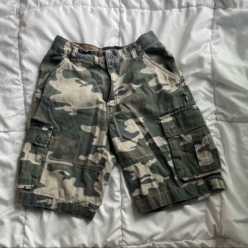 Camo print cargo pants
